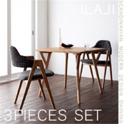 テーブル | 北欧モダンデザインダイニング【ILALI】イラーリ/3点セット(テーブルW80+チェア×2)